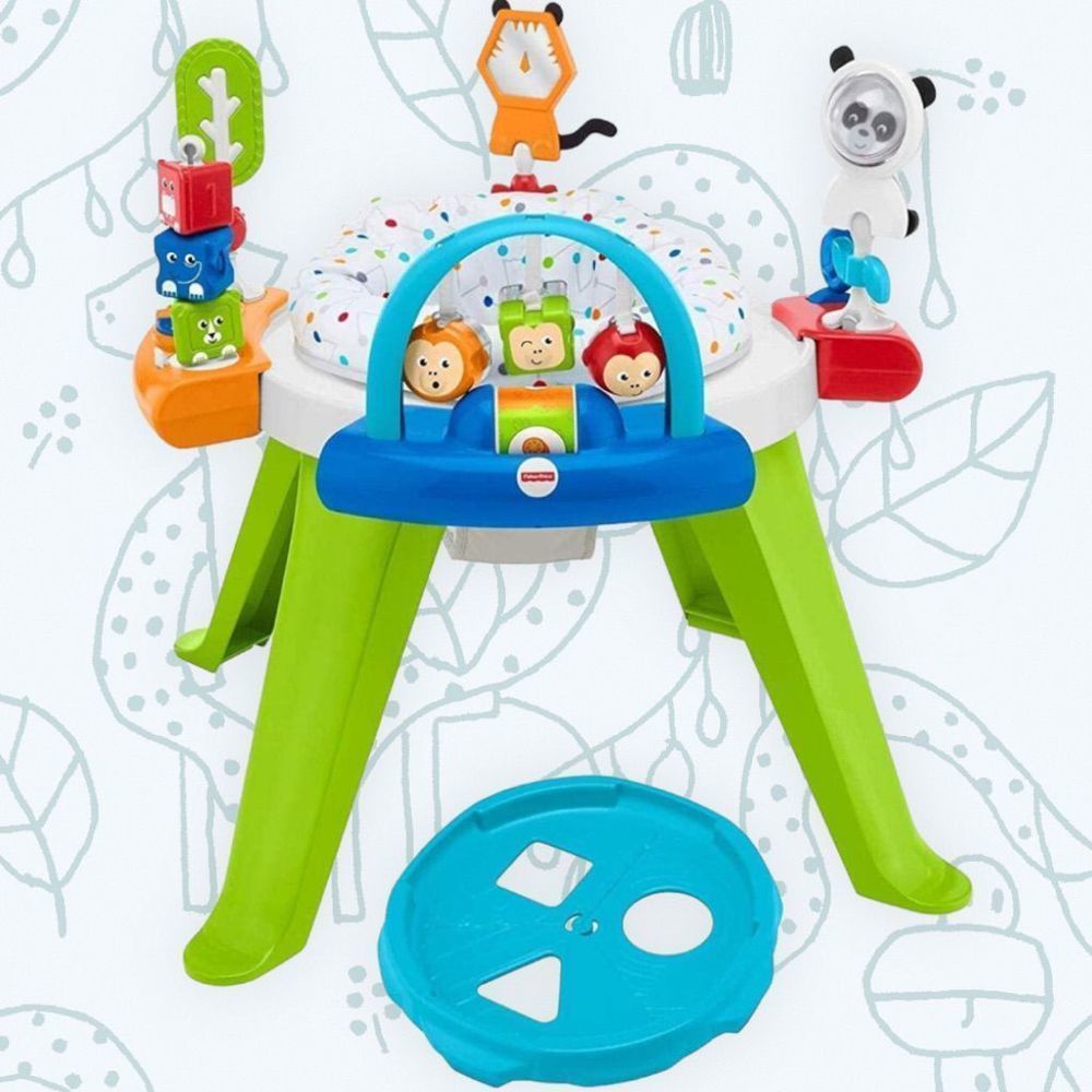 Fisher-Price 3-in-1 Spin & Sort Activity Center Retro Roar, Infant-to-To…